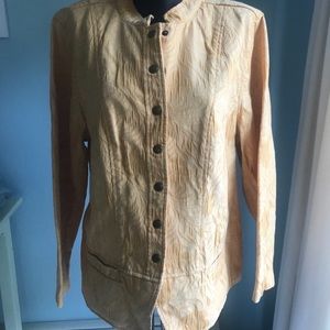 CJ Banks Yellow Snap Jean Style Jacket Size 1X